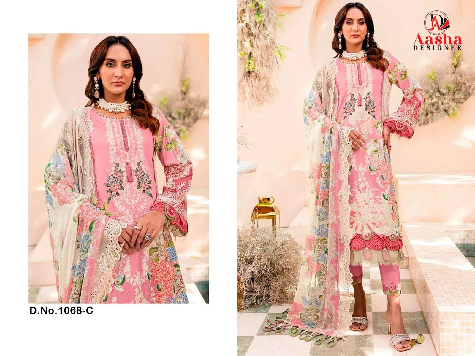 Aasha Designer Design No - 1068 Abc
