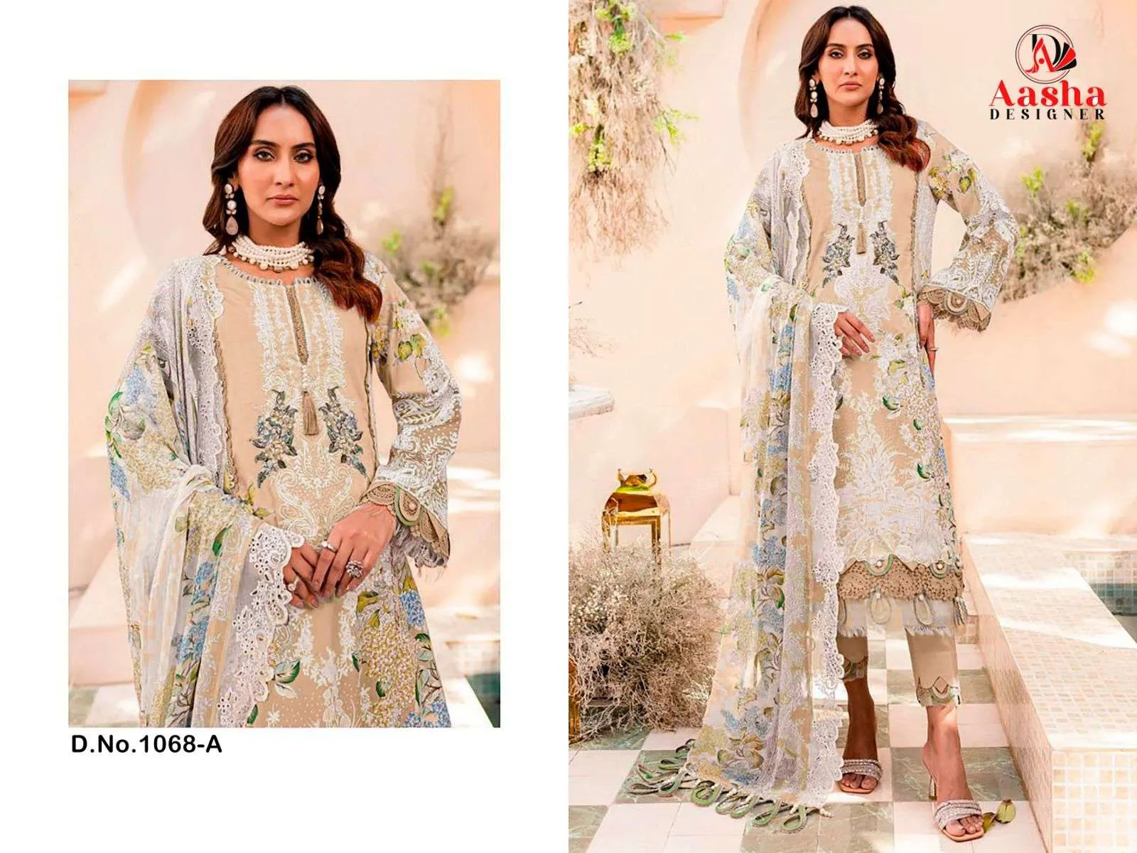 Aasha Designer Design No - 1068 Abc