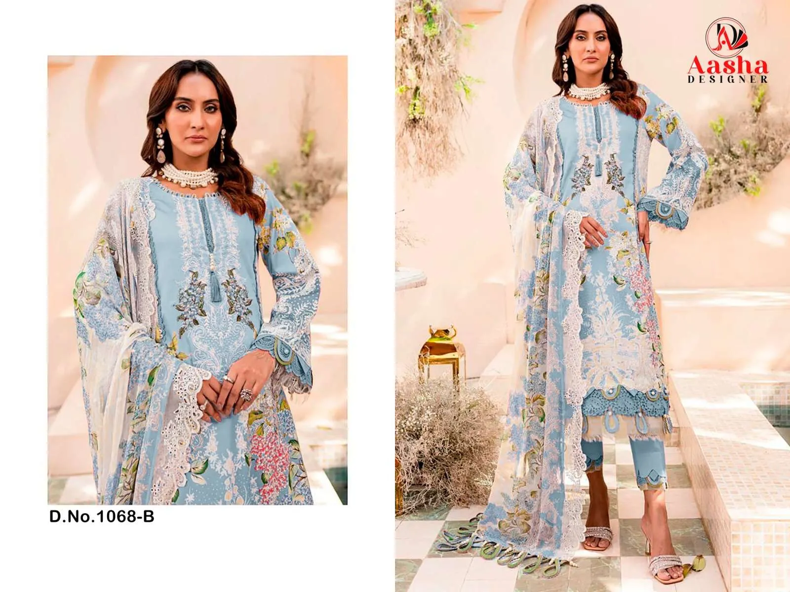 Aasha Designer Design No - 1068 Abc