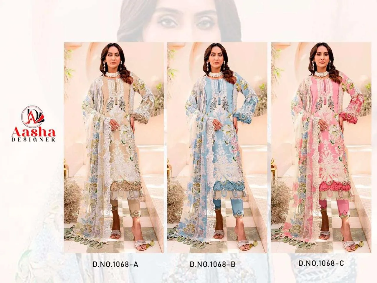 Aasha Designer Design No - 1068 Abc
