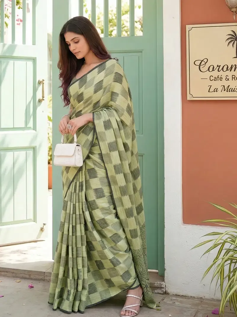 Ast Vanya Soft Linen Cotton Festival Saree Collection