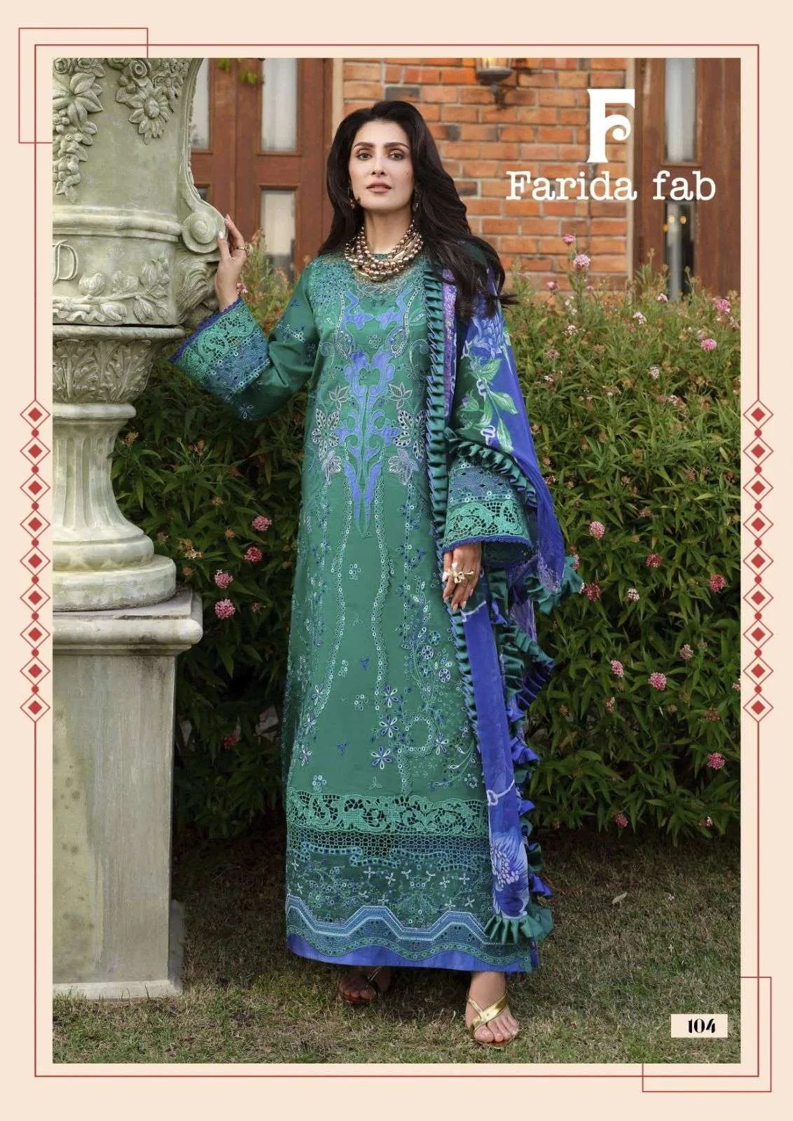 Farida Fab mushq Karachi readymade Kurti Pant With Dupatta