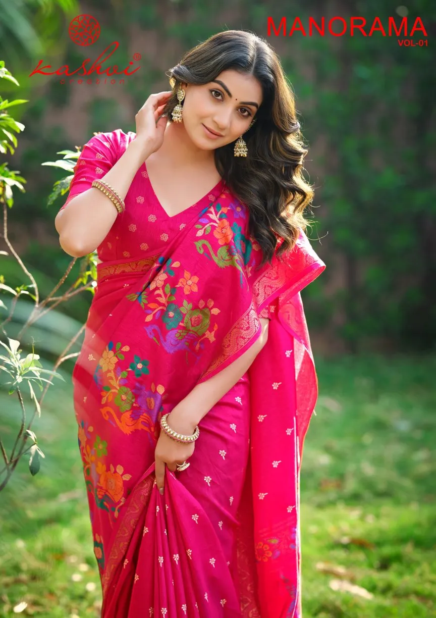 Kashvi Manorama Vol 1 Dola Silk Jacquard Worked Saree Collection