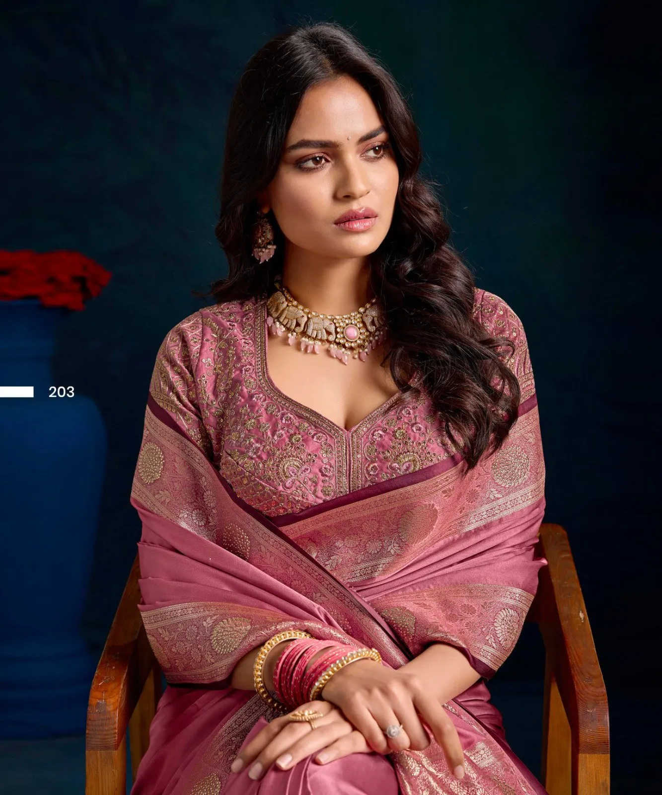 Lt Mango Vol 2 Top Dyed Weaving with Embroidered Saree Collection
