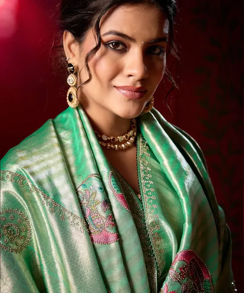 Lt Mango Vol 4 Top Dyed Weaving with Embroidered Saree Collection
