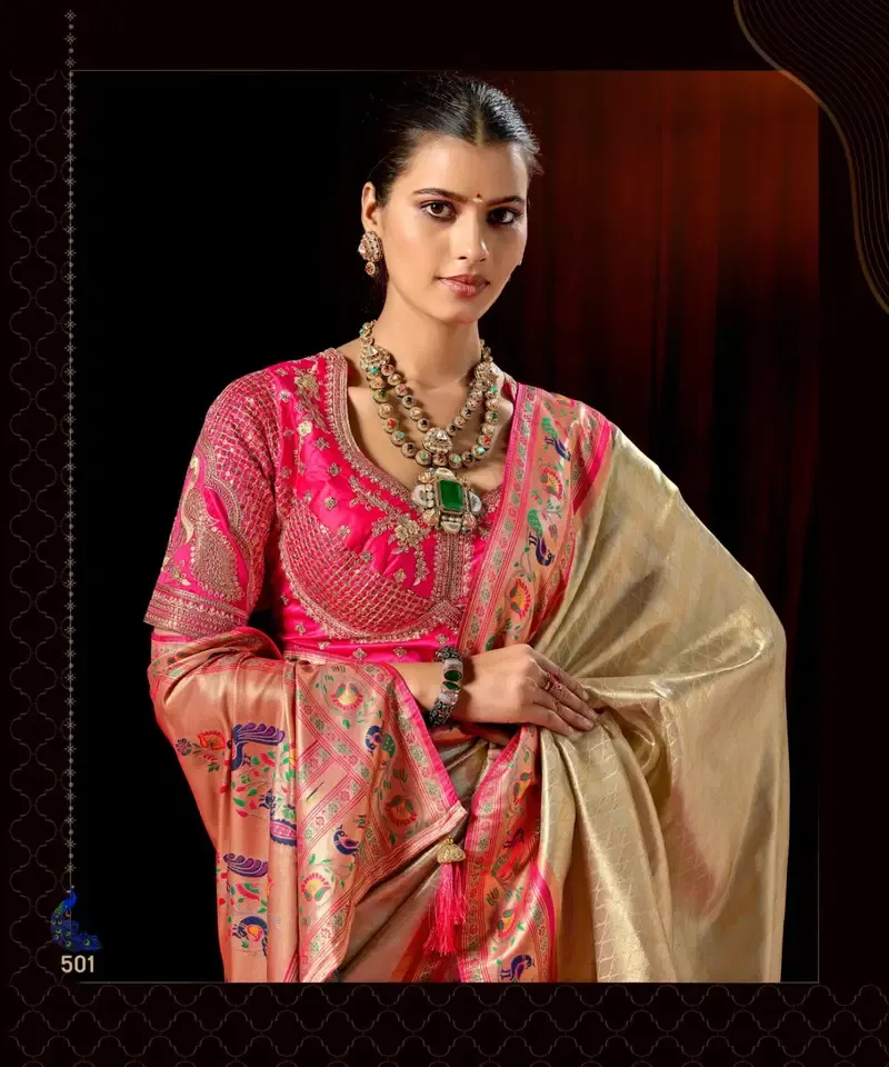 Lt Mango Vol 5 Top Dyed Weaving with Embroidered Saree Collection