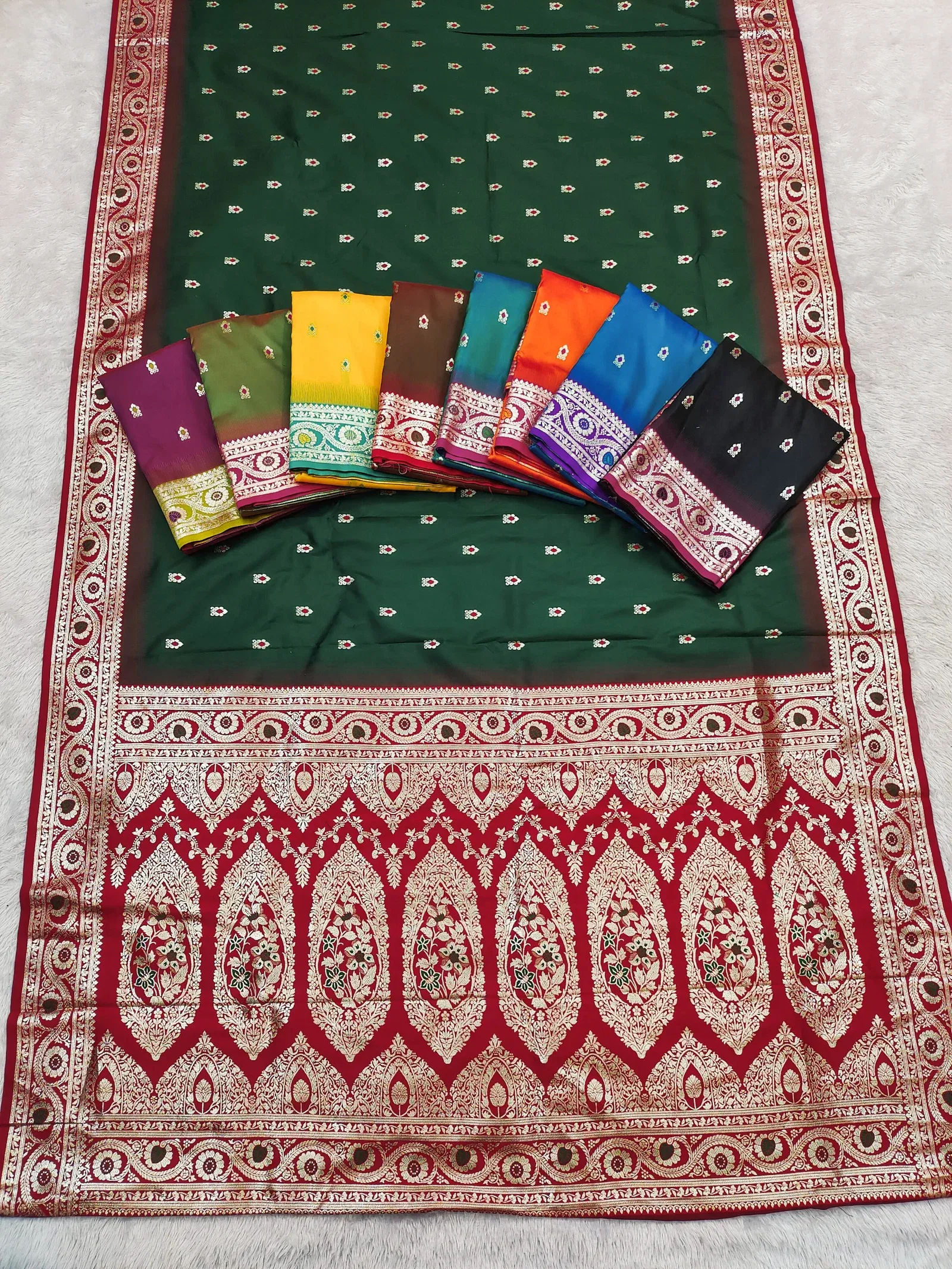 Mb 150 a Soft Banarasi Silk Zari Weaving Saree Collection