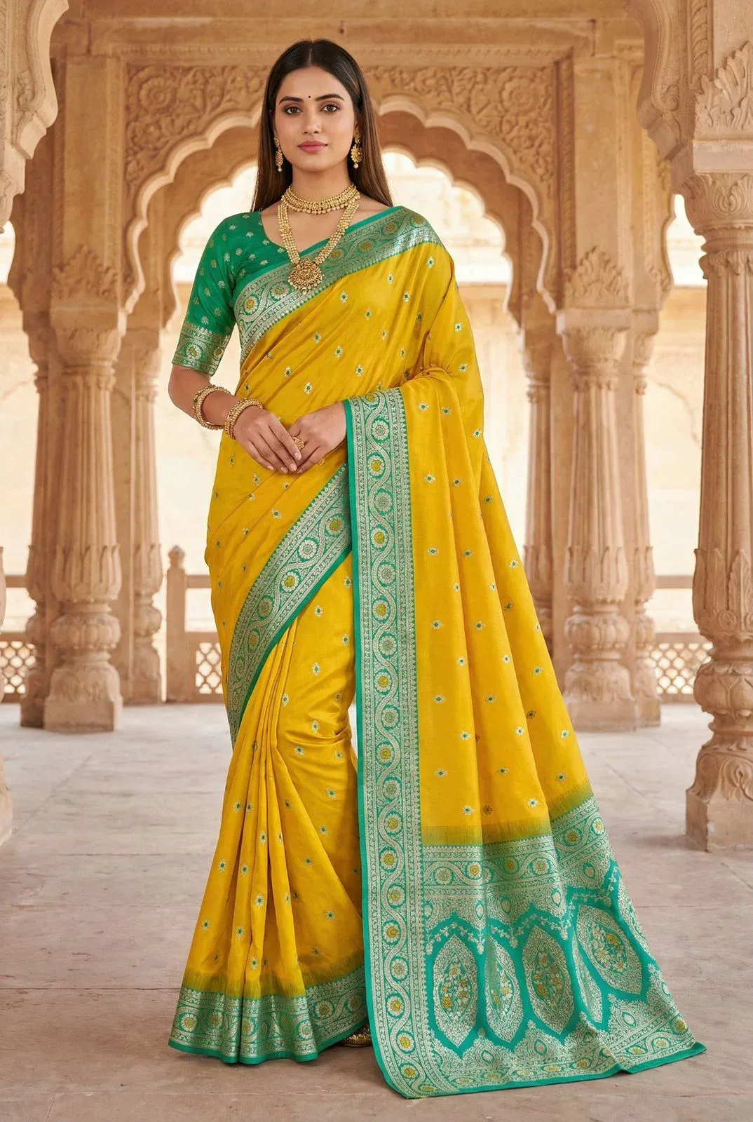 Mb 150 a Soft Banarasi Silk Zari Weaving Saree Collection