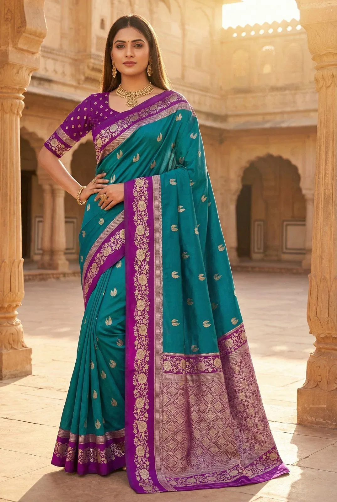 Mb 6080 Soft Banarasi Silk Zari Weaving Saree Collection