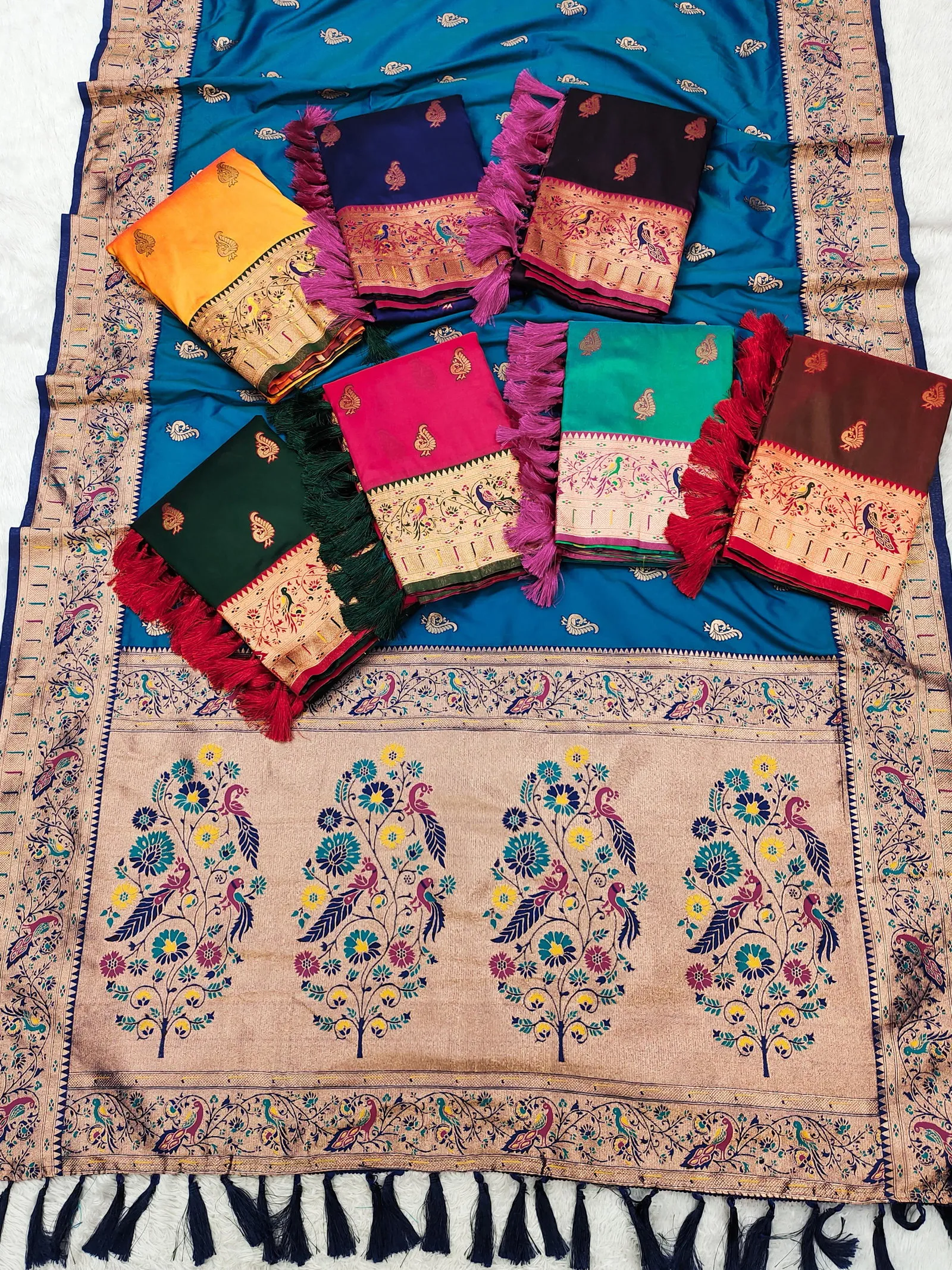 Mb 71 Soft Paithani Silk Rich Zari Weaving Saree Collection