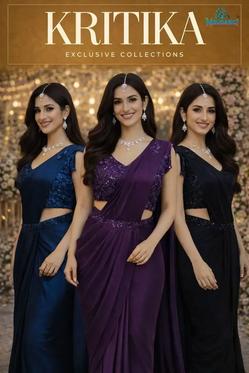 Mrudangi Kritika Lycra Ready to Wear Designer Saree Collection