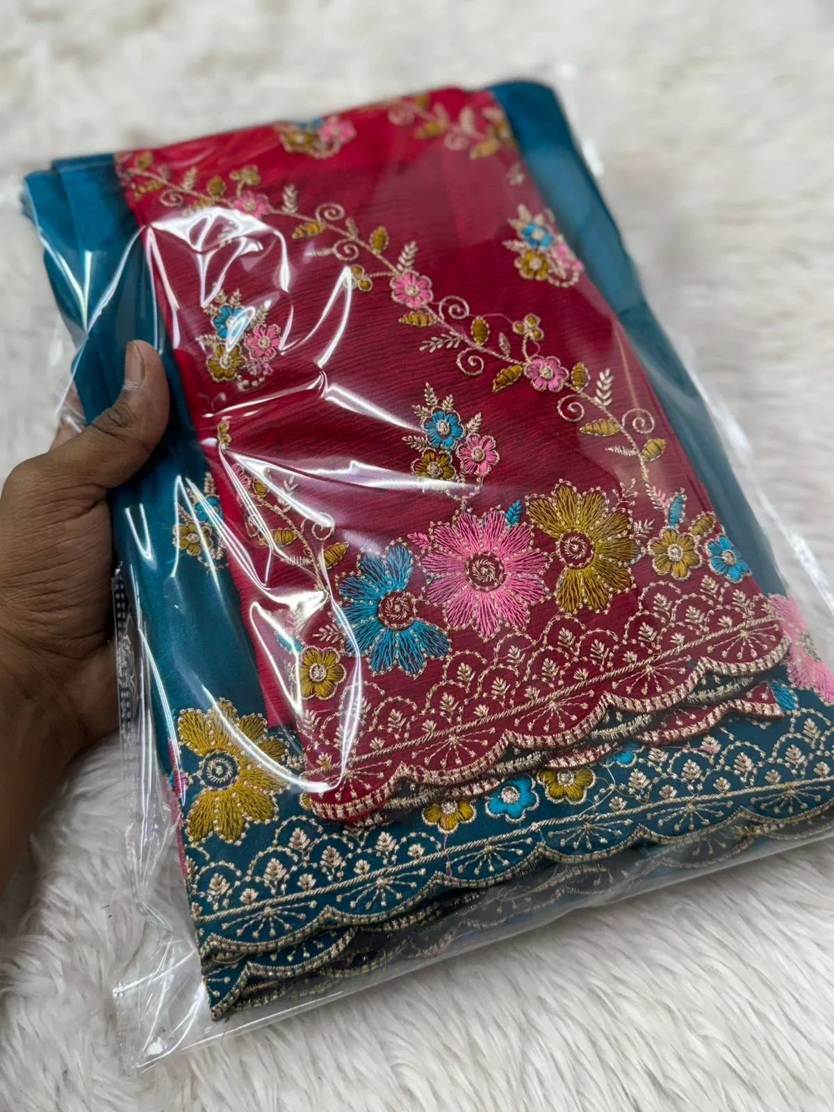 Priya Saree Ah Friendy Chiffon Embroidered Saree Collection