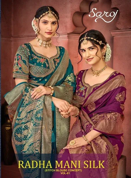 Saroj Radha Mani Silk Vol 1 Silk Wedding Wear Saree Collection