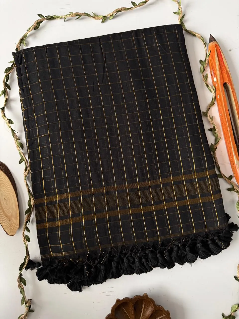 Sccf Mulchecks Mul Cotton Zari Woven Saree Collection