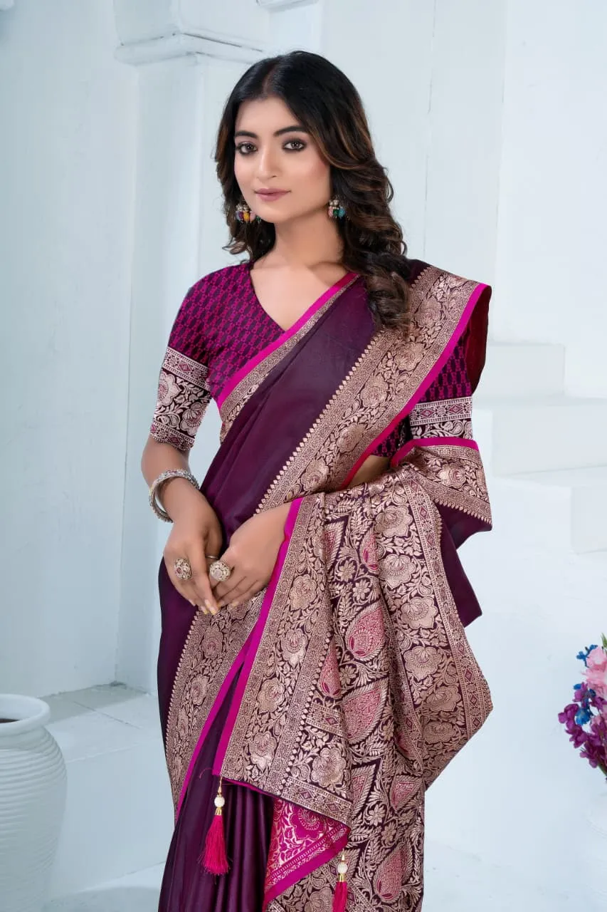 Sf Silk Vol 8 Satin Silk Traditional Wear Saree Collection