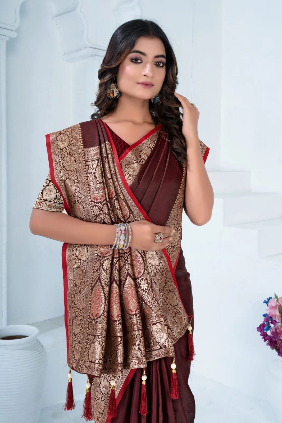 Sf Silk Vol 8 Satin Silk Traditional Wear Saree Collection