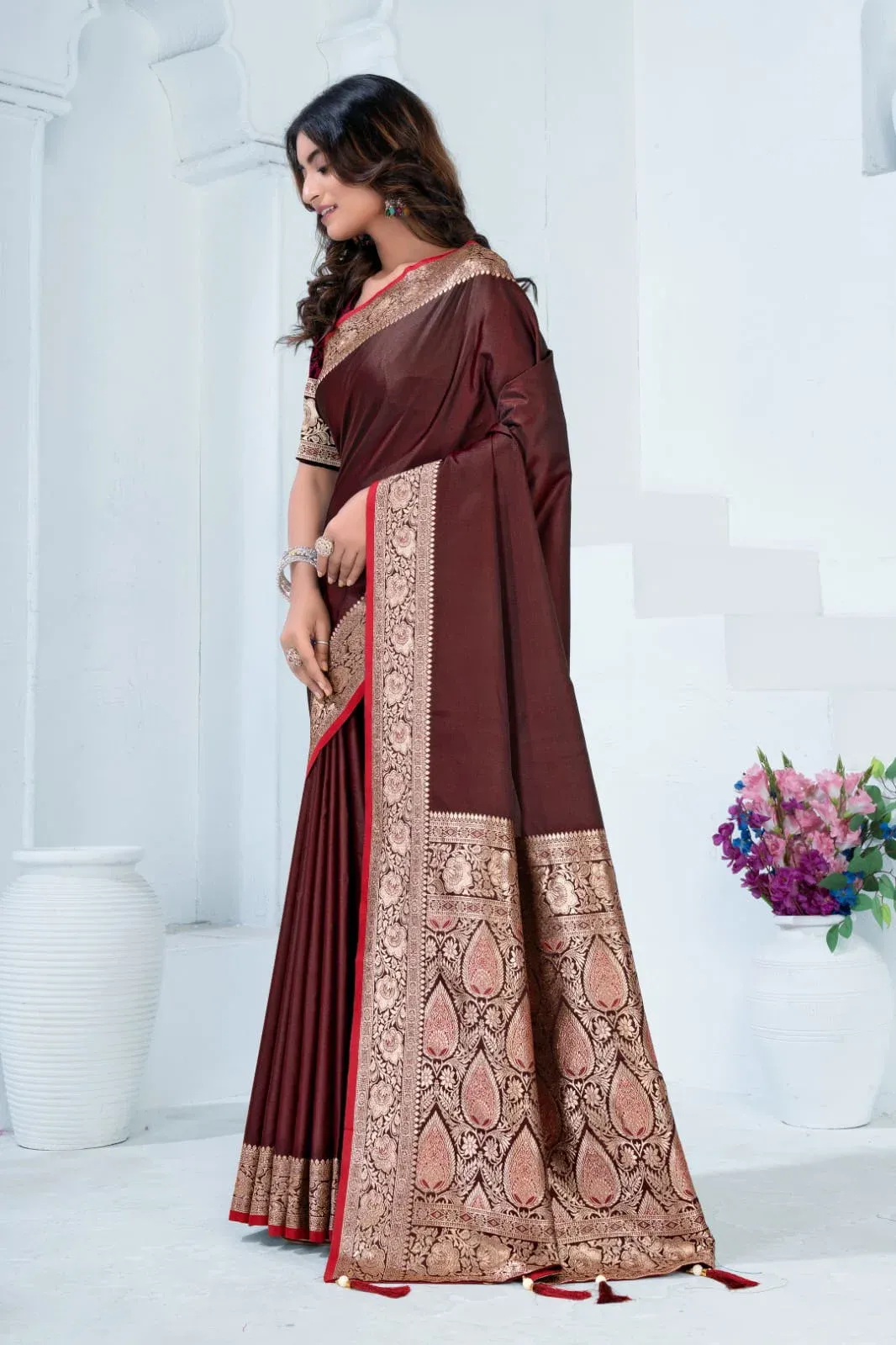 Sf Silk Vol 8 Satin Silk Traditional Wear Saree Collection