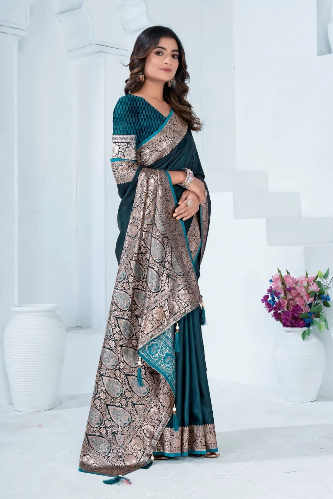 Sf Silk Vol 8 Satin Silk Traditional Wear Saree Collection