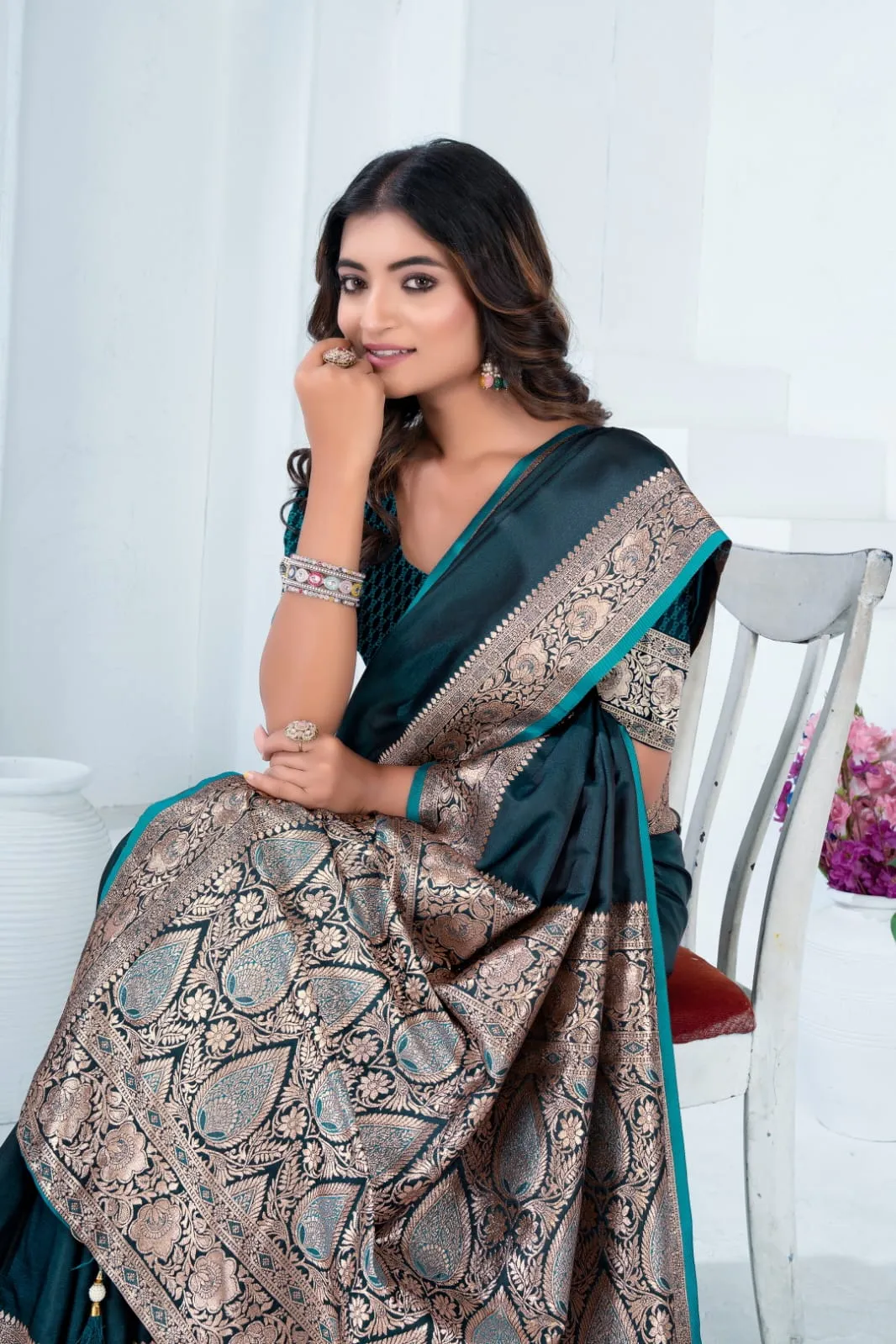 Sf Silk Vol 8 Satin Silk Traditional Wear Saree Collection