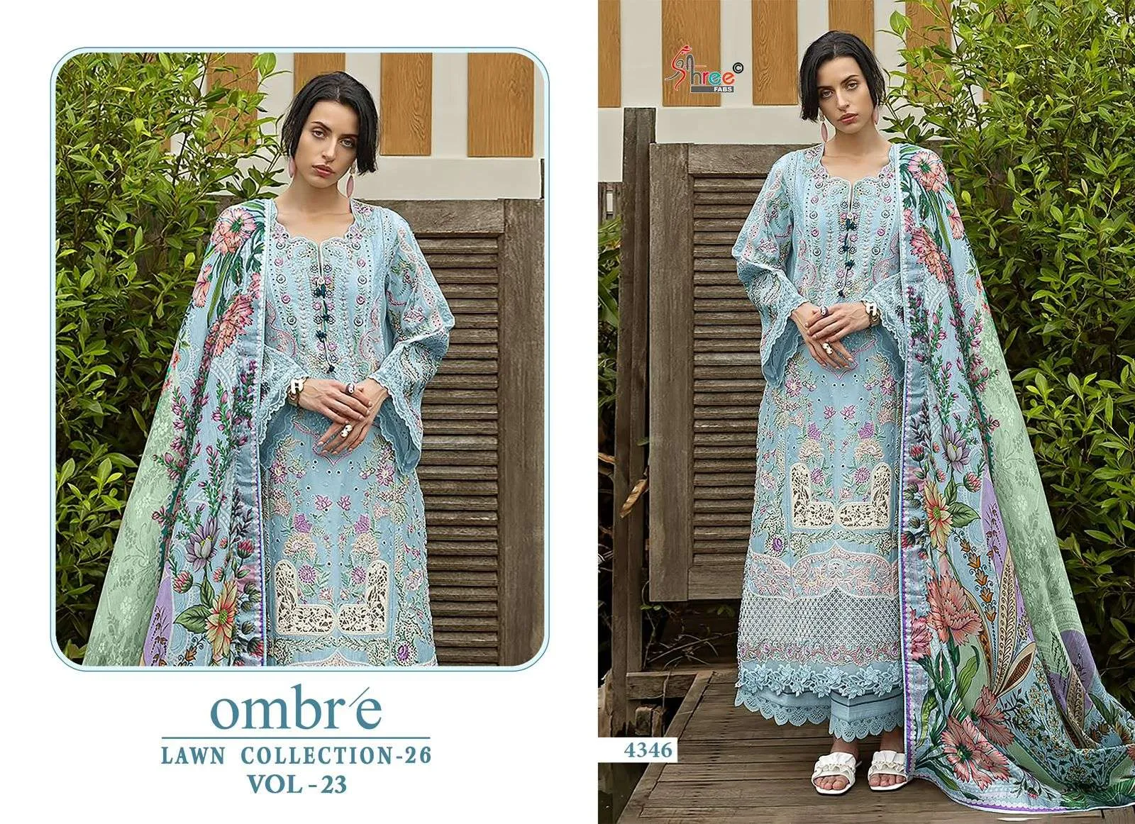 Shree Fab Ombre Lawn Collection 26 Vol 23