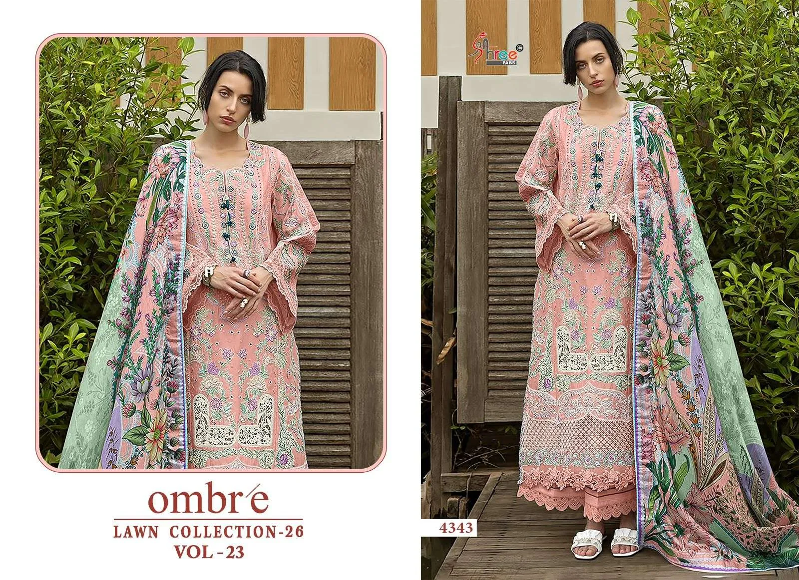 Shree Fab Ombre Lawn Collection 26 Vol 23