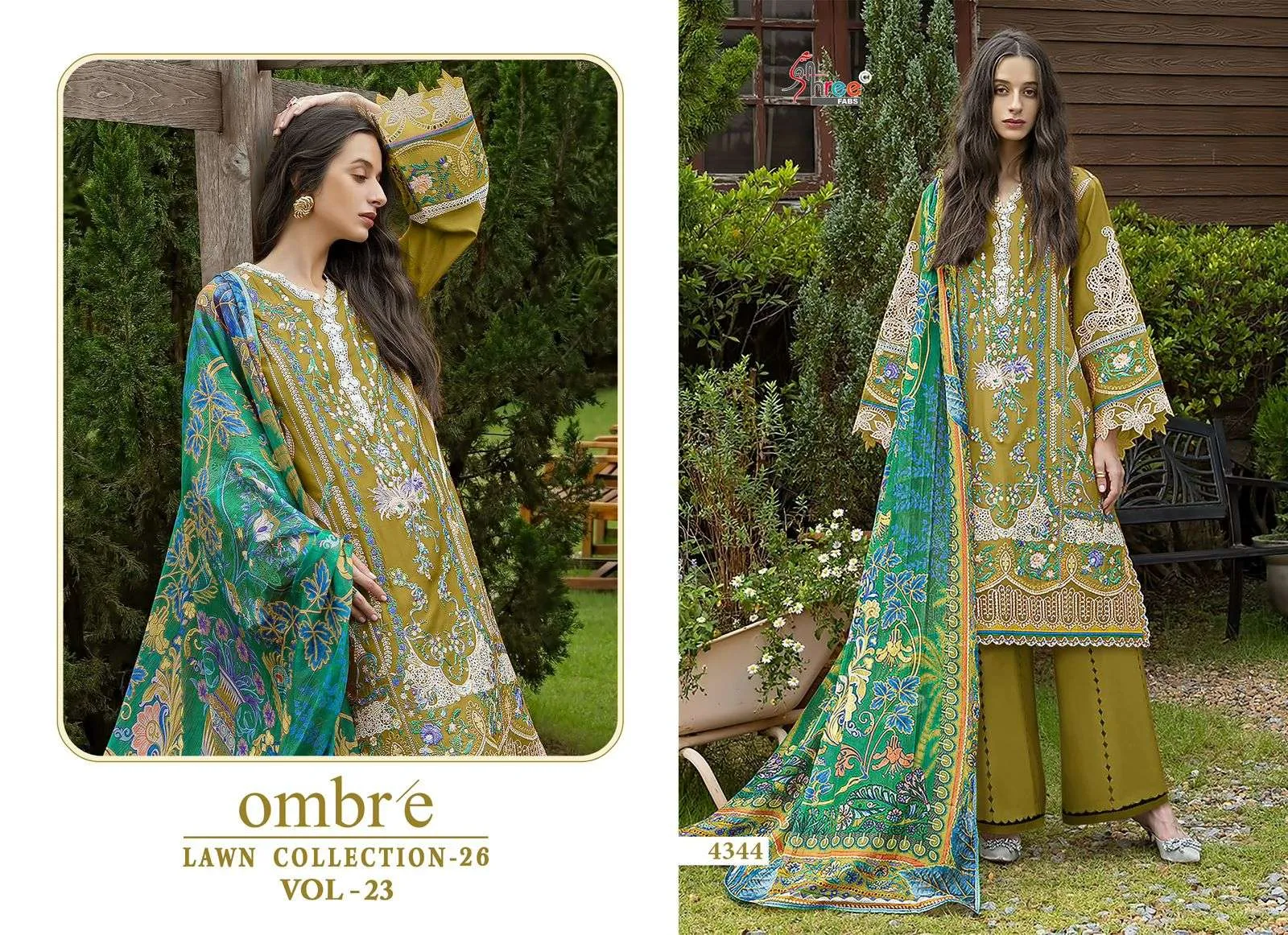 Shree Fab Ombre Lawn Collection 26 Vol 23