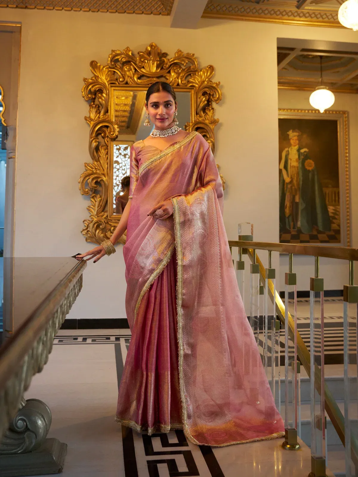 Taraa L 7114 Tissue Shimmer Zari Weaving Fancy Saree Collection