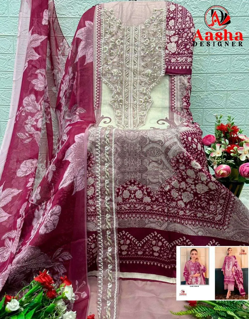 Aasha Designer D No 1033 1034
