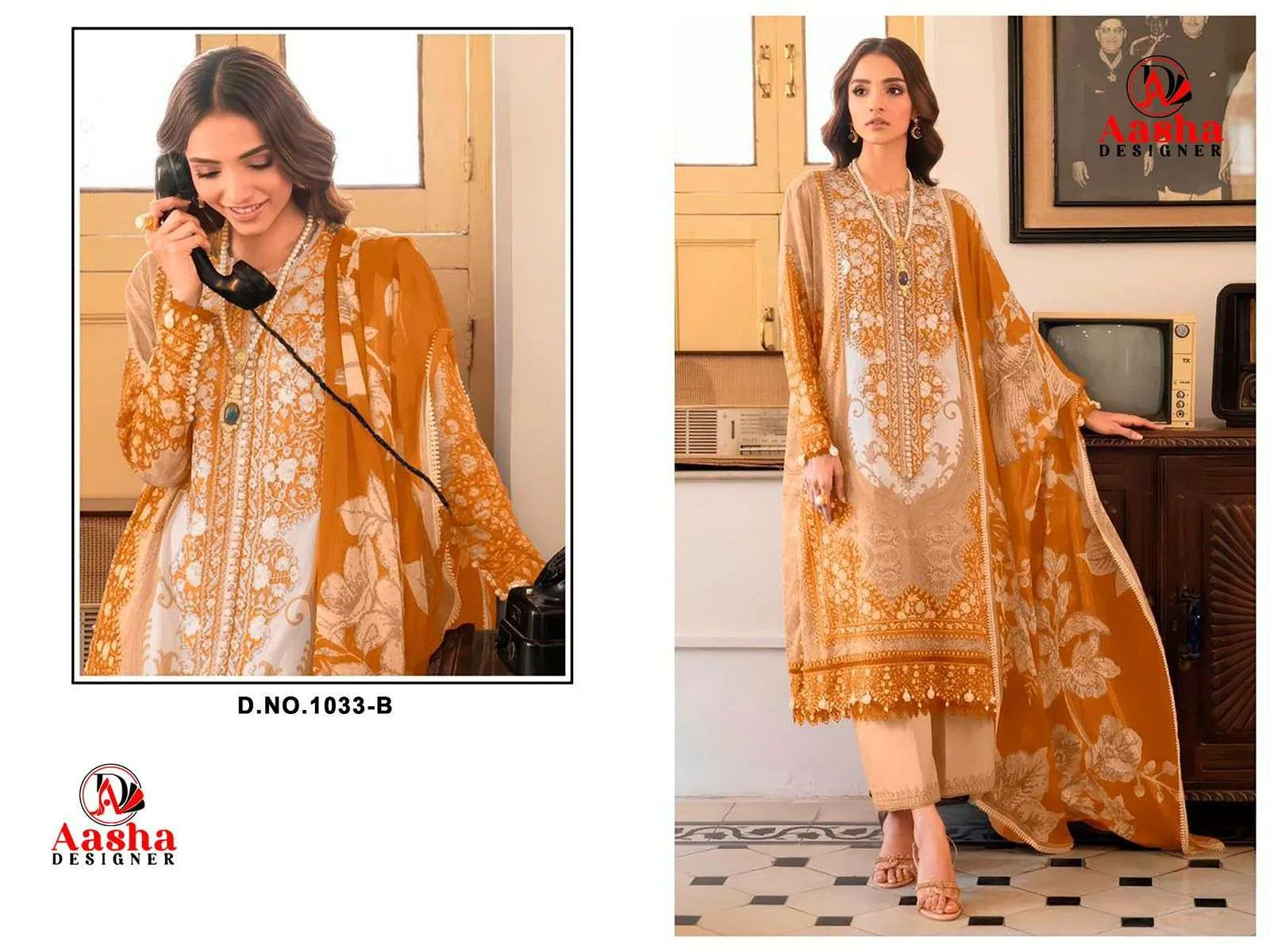 Aasha Designer D No 1033 1034