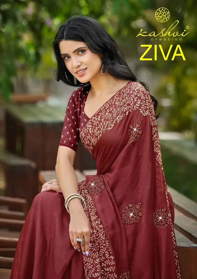 Kashvi Ziva Vol 01 Start Georgette Embroidered Saree Collection