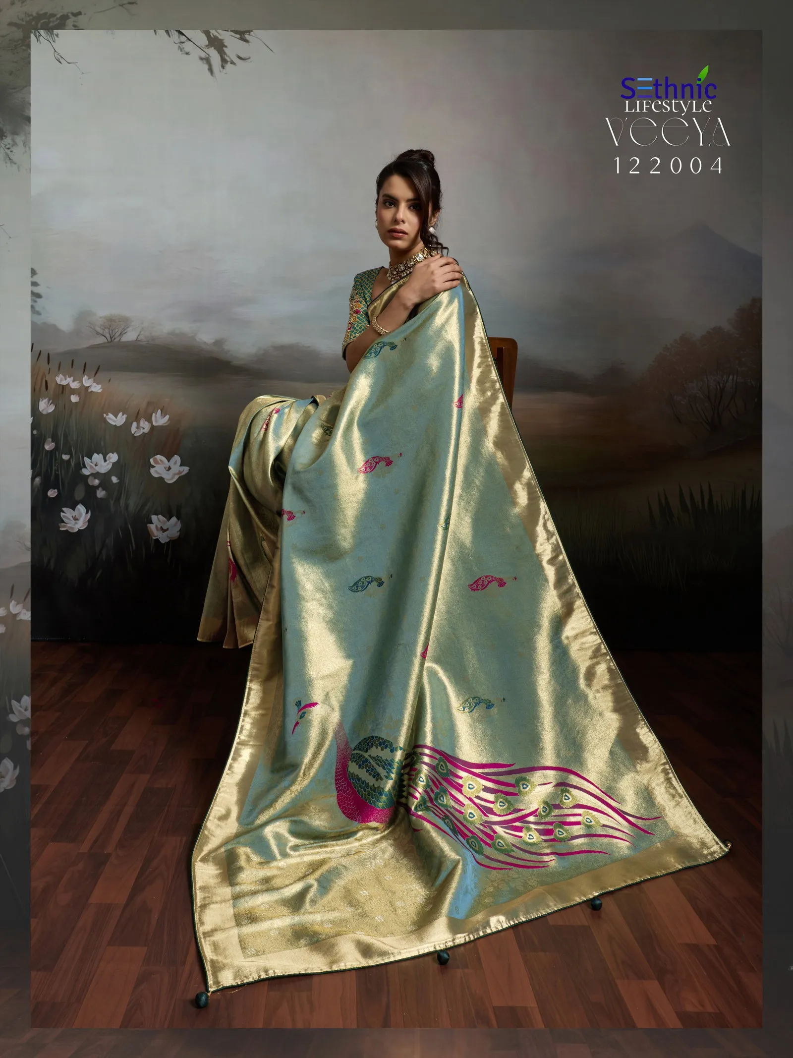 Sethnic Veeya Classic Kahani Banarasi Jacqaurd Designer Saree