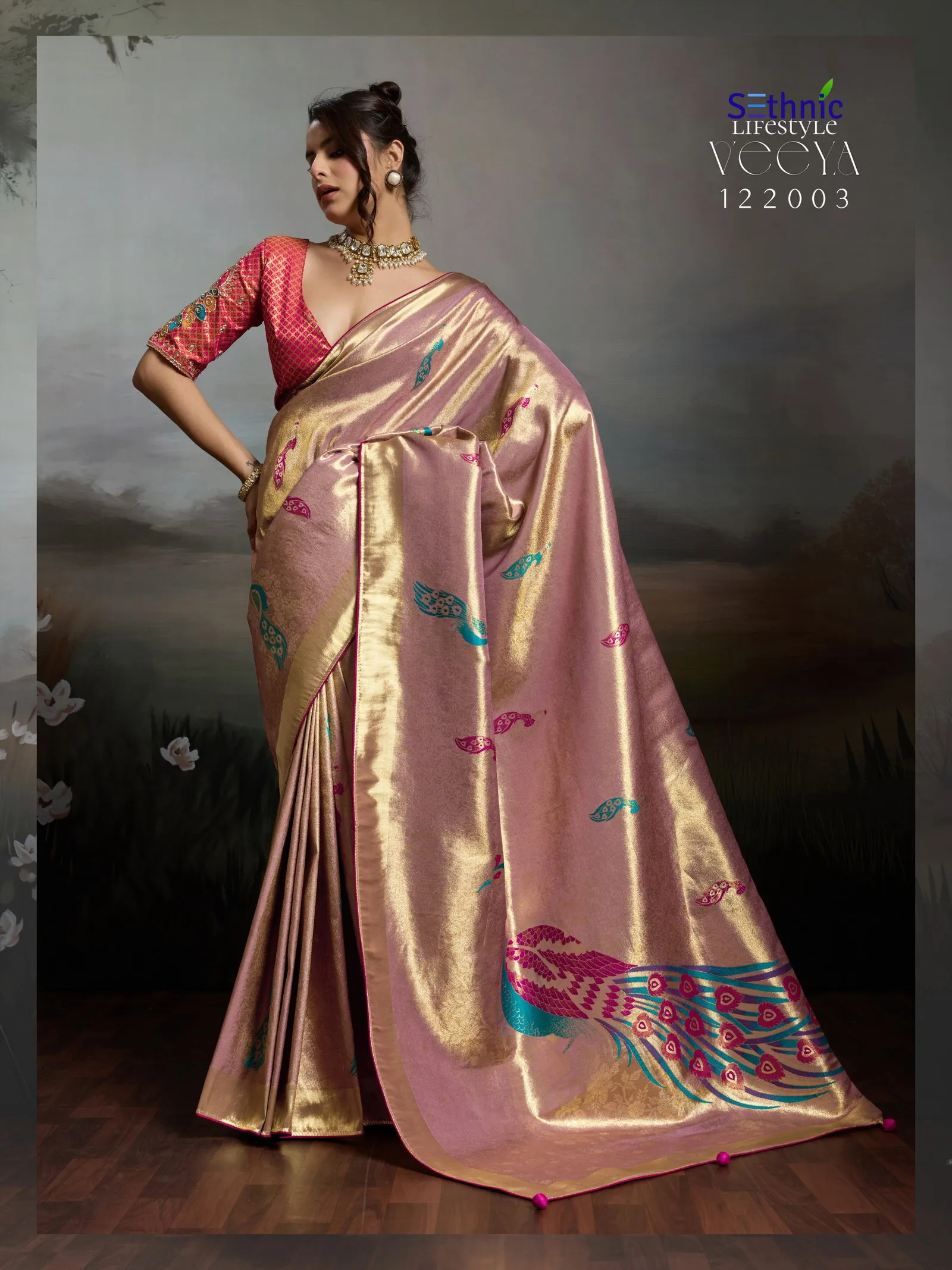 Sethnic Veeya Classic Kahani Banarasi Jacqaurd Designer Saree
