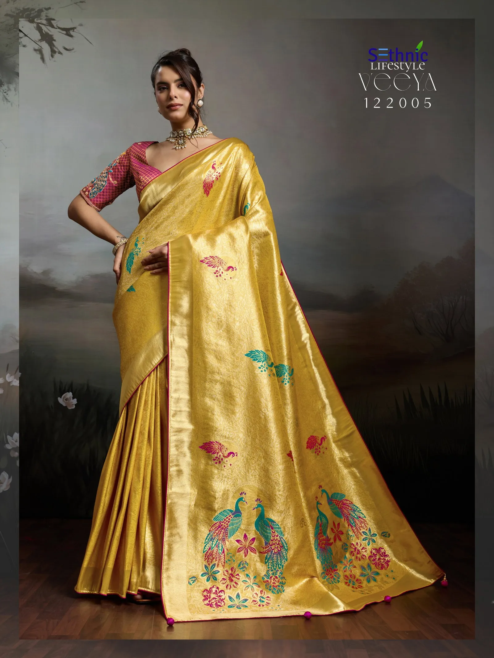 Sethnic Veeya Classic Kahani Banarasi Jacqaurd Designer Saree