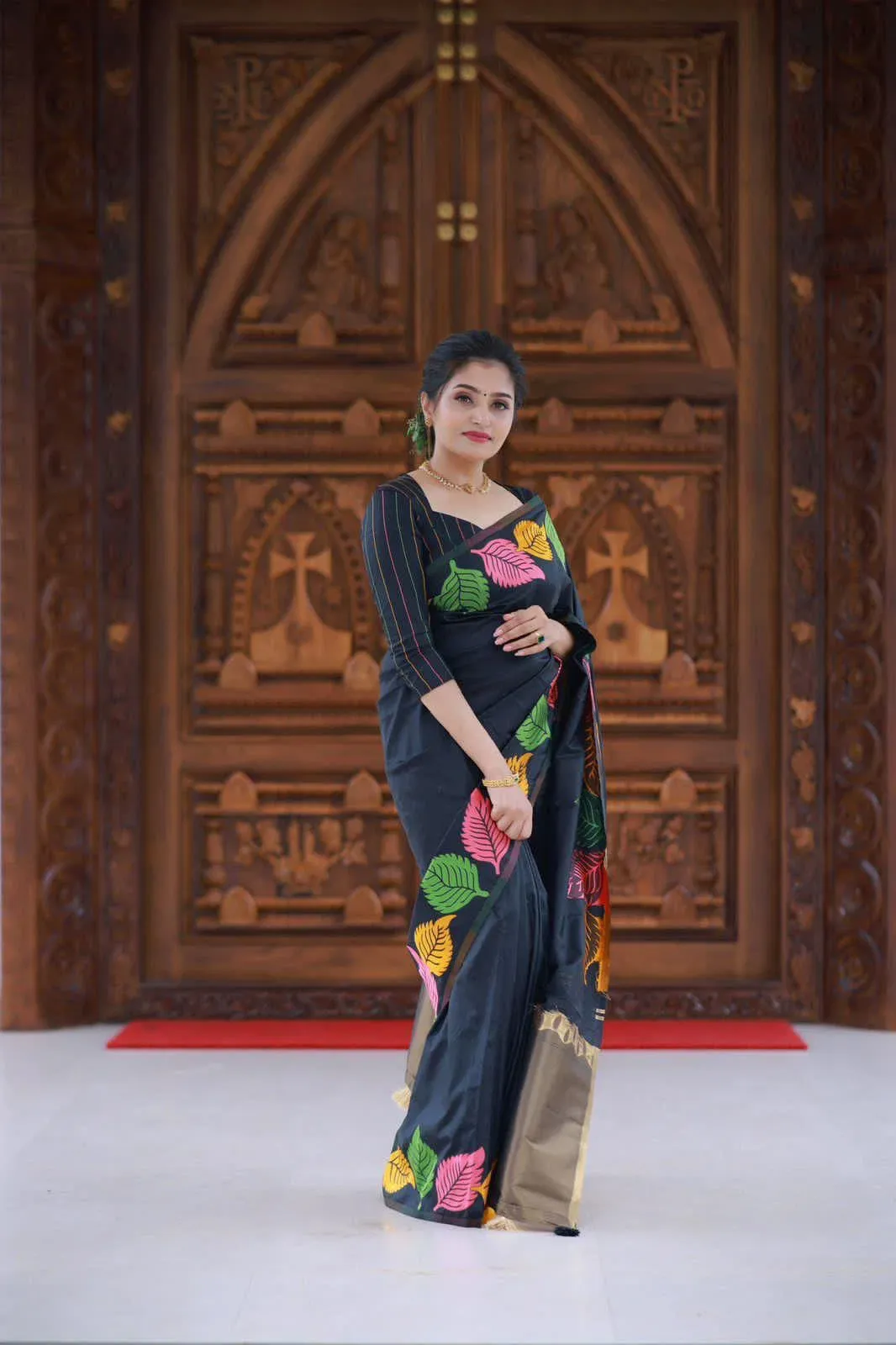 Soft Silk 6042 Lichi Silk Jacqaurd Work Saree Collection