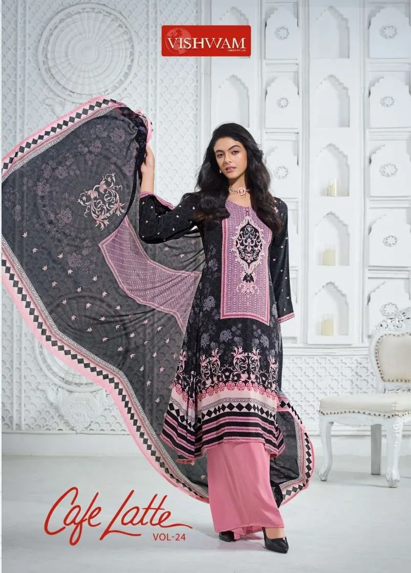 Vishwam Fabric Cafe Latte Vol 24