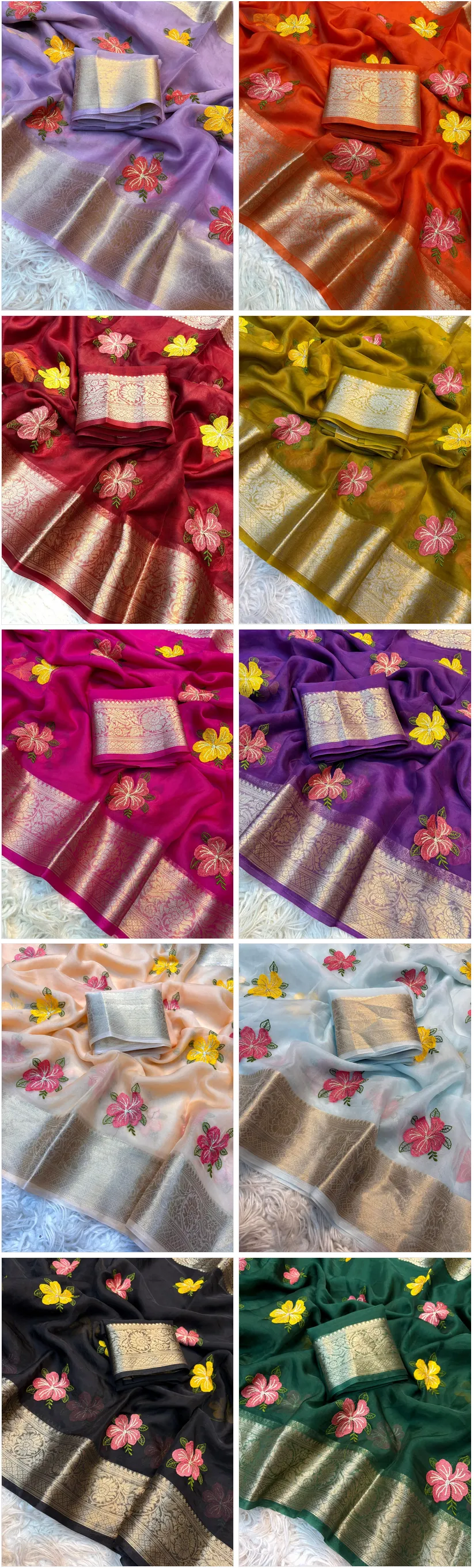 Kc 217 Kanchipuram Organza Jacquard Weaving Saree Collection