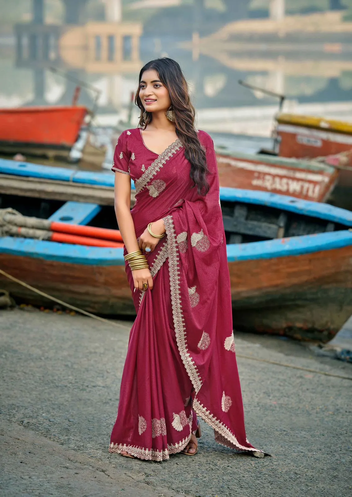 Lt Aayushi Vol 1 Pn Soft Silk with Swaroski Work Saree