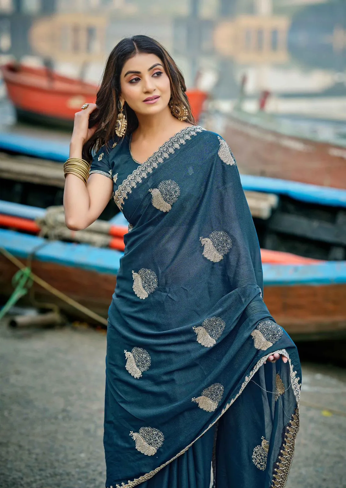 Lt Aayushi Vol 1 Pn Soft Silk with Swaroski Work Saree
