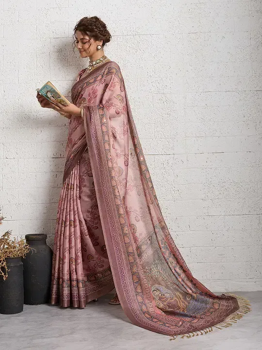 Maahi 226 Linen Embroidery with Zari Weaving Saree Collection