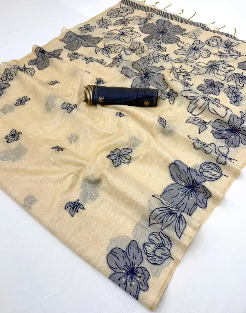 Rajyog Gauri Chanderi Soft Cotton Jamdani Weaving Saree
