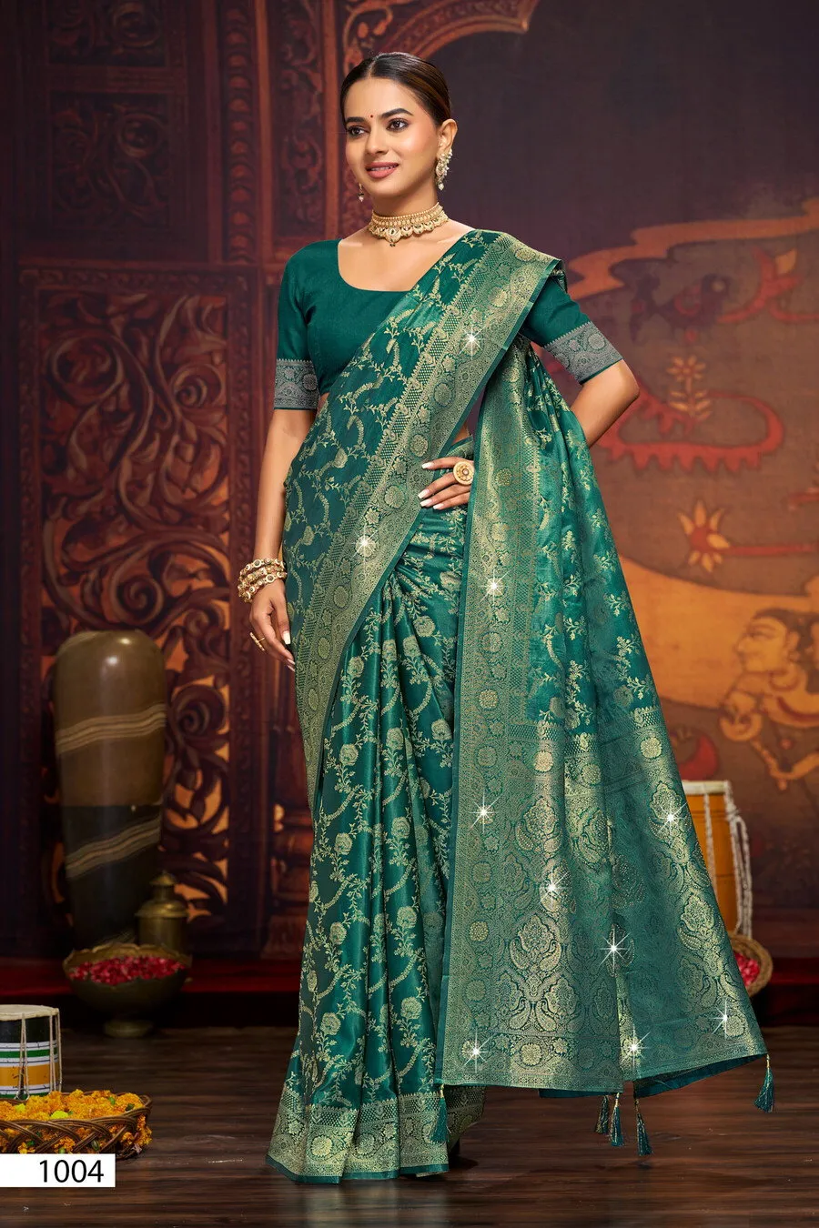 Saroj Aisha Satin Saroski Vol 1 Satin Silk Saree Collection