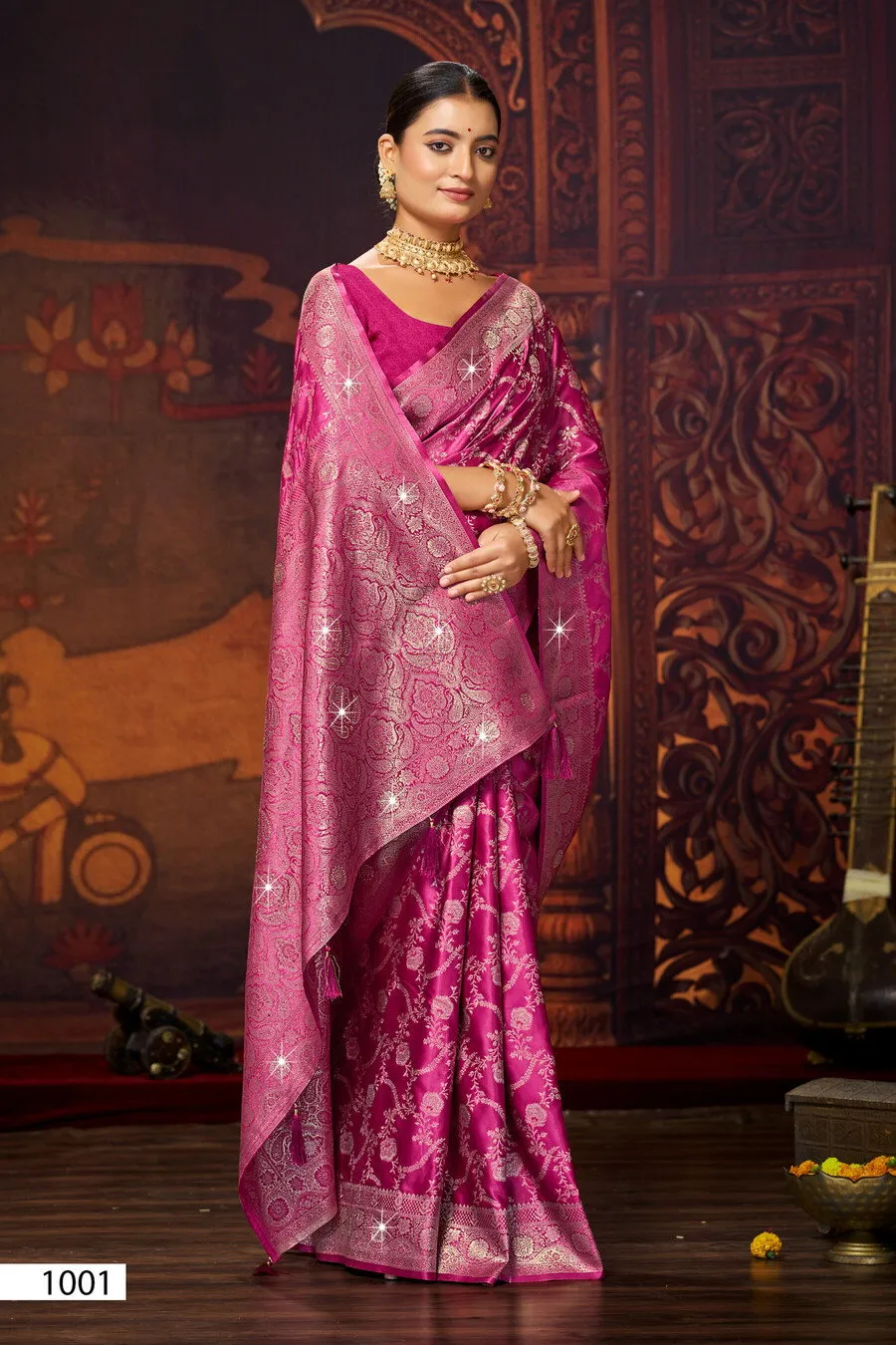Saroj Aisha Satin Saroski Vol 1 Satin Silk Saree Collection