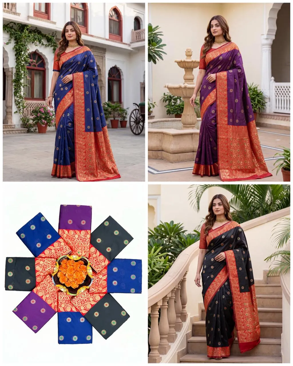 Soft Silk 7006 Lichi Silk with Jacquard Work Saree