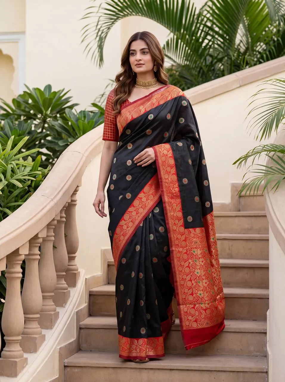 Soft Silk 7006 Lichi Silk with Jacquard Work Saree