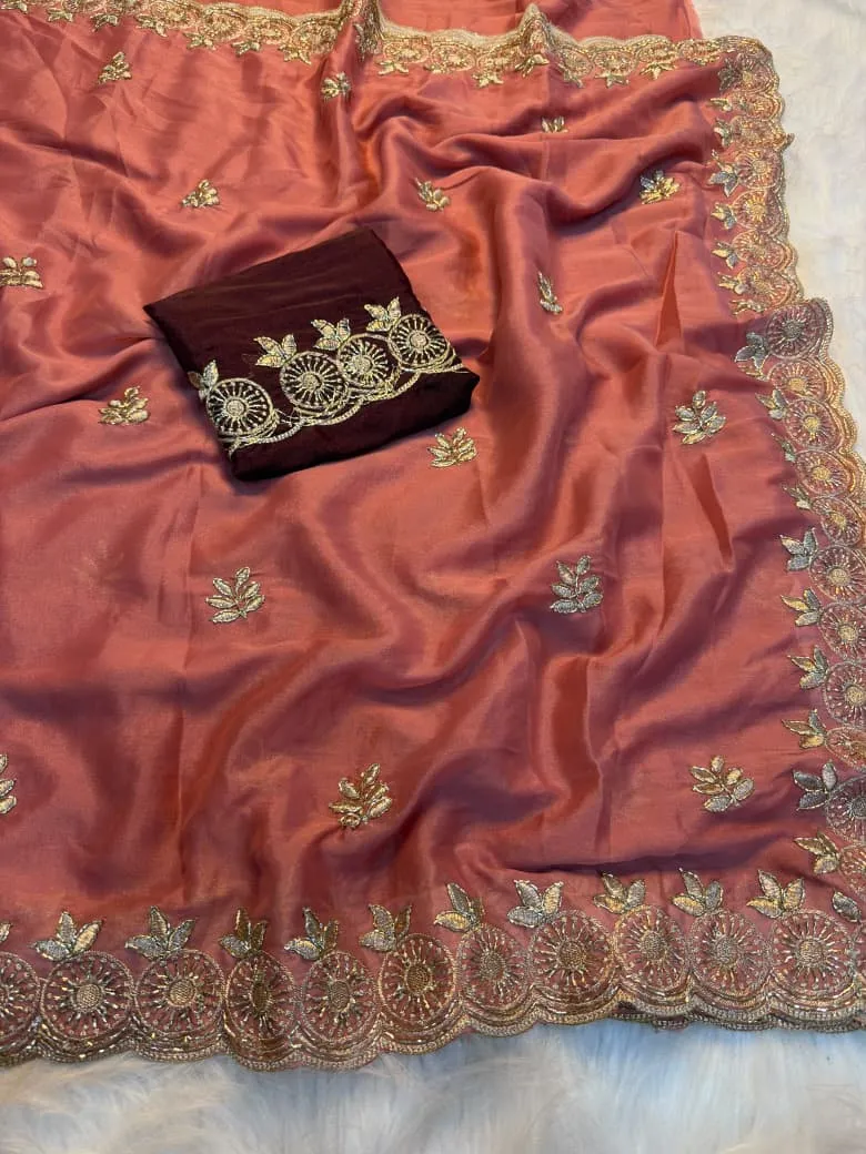 Tripati Ah Star Georgette Embroidered Saree Collection