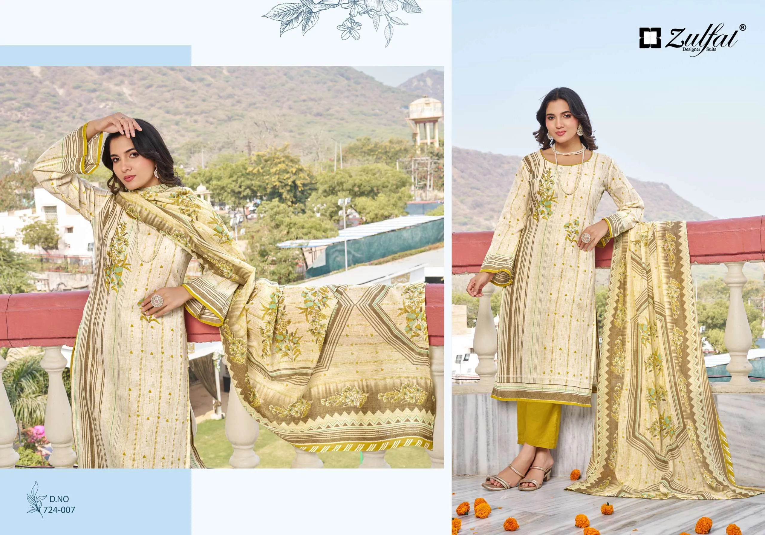 Zulfat Desginer Suit Farida