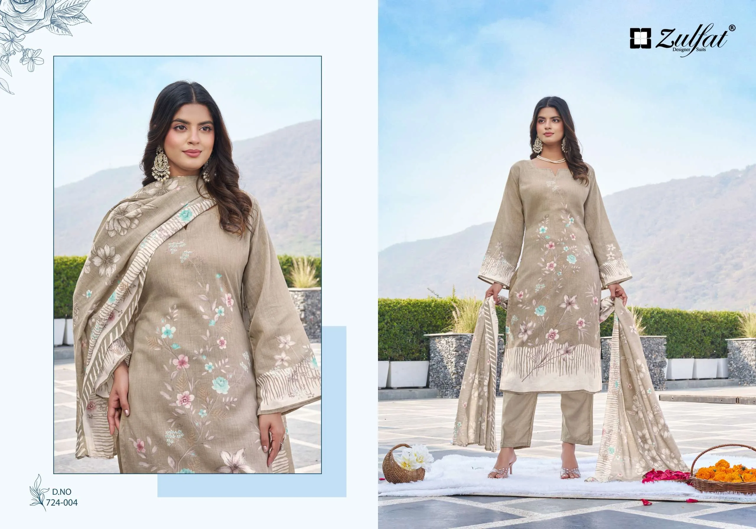 Zulfat Desginer Suit Farida